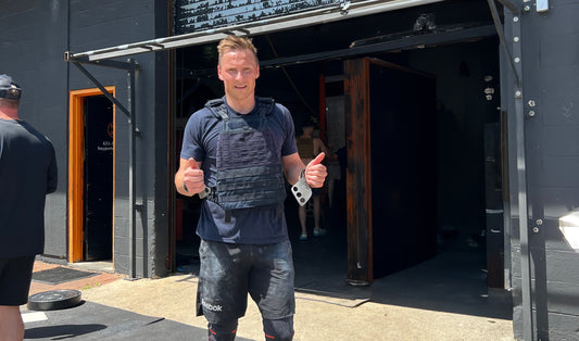 Bjorn standing outside Crossfit gym
