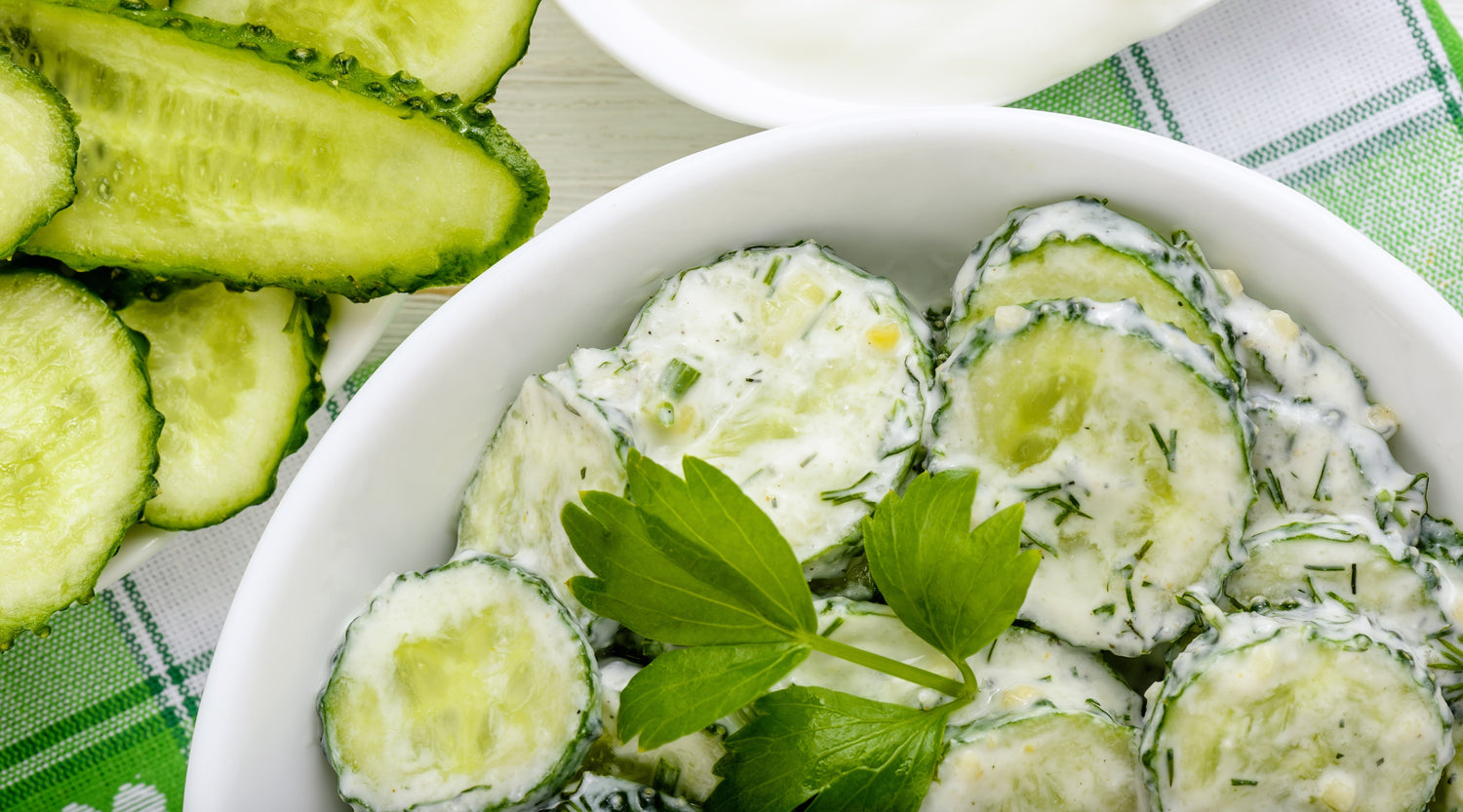 Cucumber Salad with Skyr Dressing Cucumber Salad with Skyr Dressing