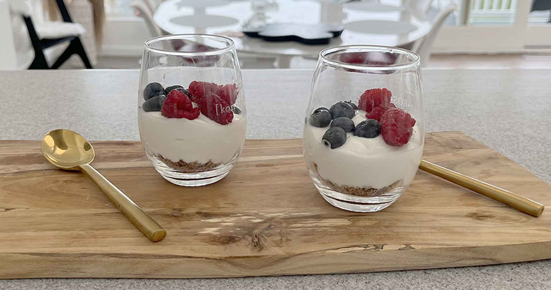Red, White & Blueberry Skyr Dessert Parfait 