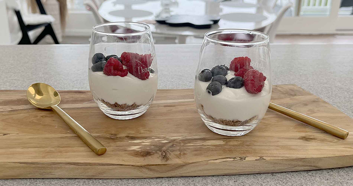 Red, White & Blueberry Skyr Dessert Parfait 