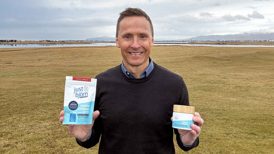 Björn Skúlason introducing second product under just björn nordic nutrition—just björn marine chitosan