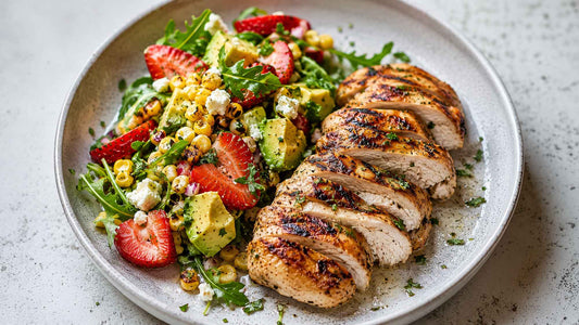 Summer Grilled Chicken with Strawberry Salad