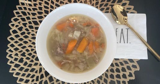 Bowl of icelandic lamb soup
