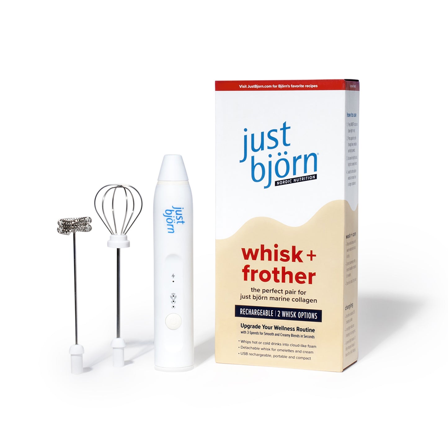 Just Bjorn 3-speed mixing with detachable frother and balloon whisk heads