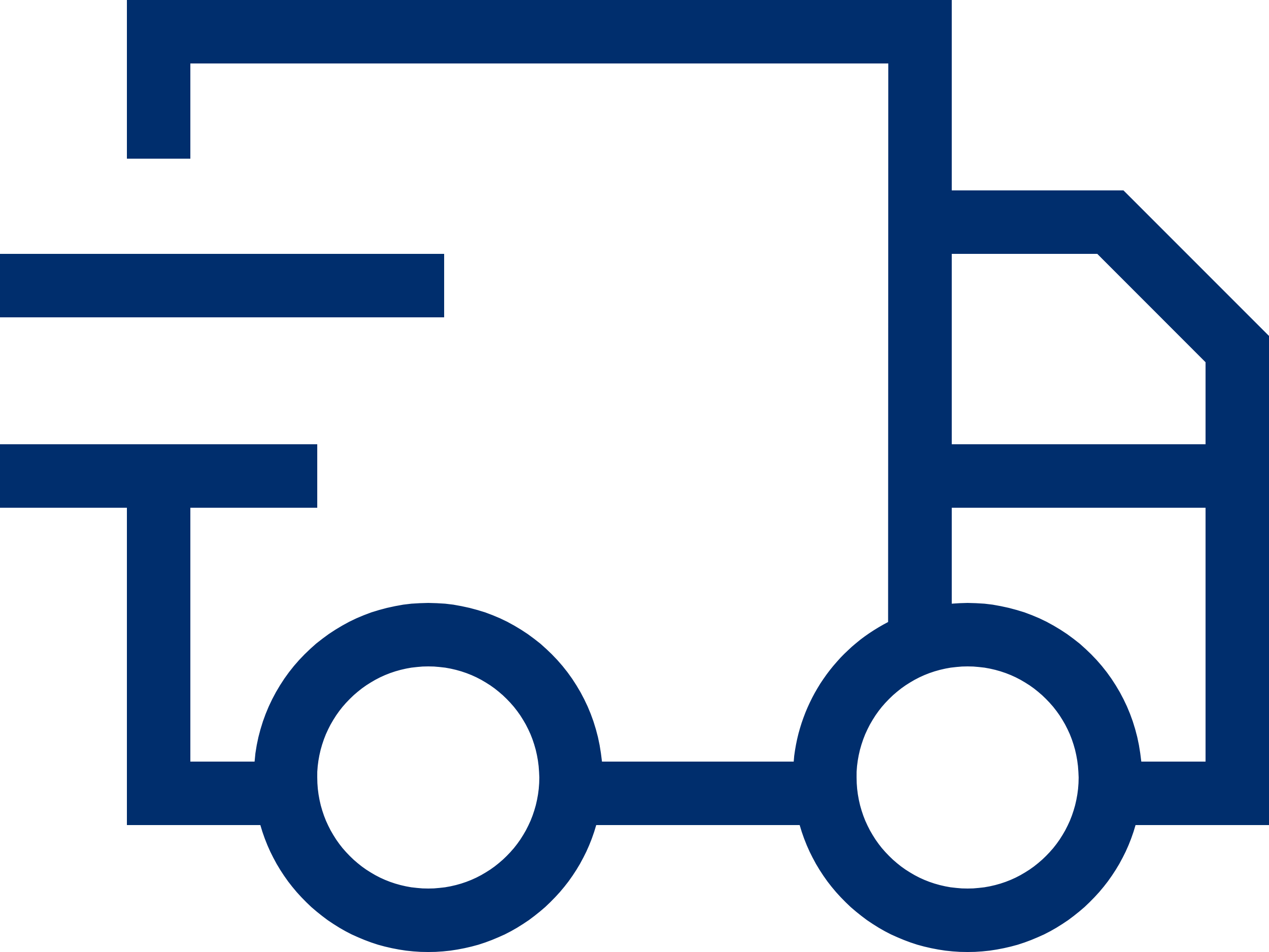 icon of a blue truck on a white background