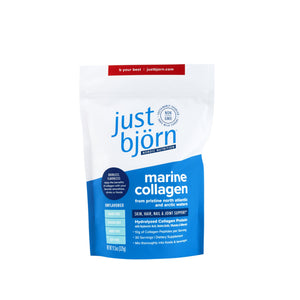 Just Bjorn Marine Collagen Peptides with Hyaluronic Acid and Vitamin C, 30 servings pouch, 11.5oz (325g)