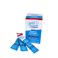 Just Bjorn Marine Collagen Stick Packs with Hyaluronic Acid and Vitamin C – Travel-Ready Unflavored Single-Serve Collagen Peptides for Skin, Hair & Joint Support