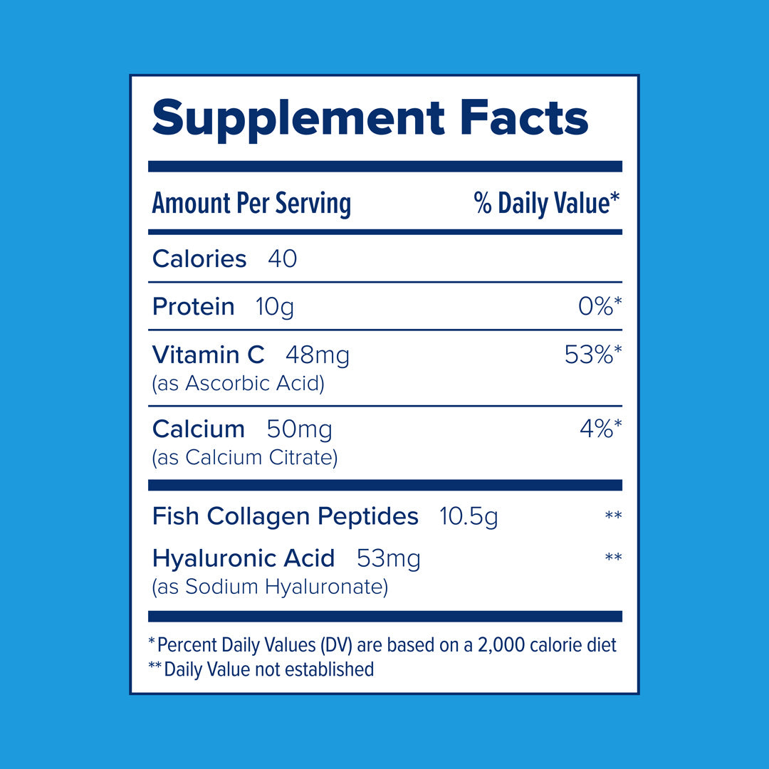 Supplements Facts for Just Bjorn Marine Collagen