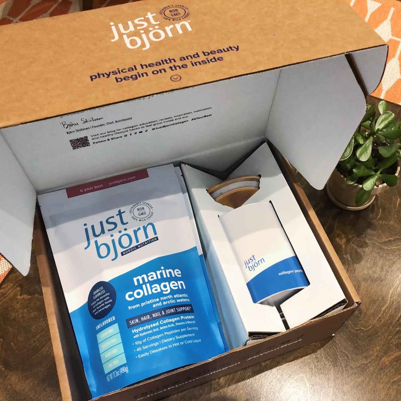 close up shot of the just bjorn starter kit